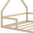 Wood Floor Bed with House-shaped Headboard-831418970-831418973