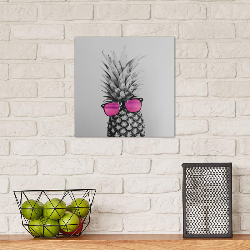 Mrs. Pineapple by Chelsea Victoria - Print on Canvas, 45.72 cm H x 45.72 cm W x 1.91 cm D, No Frame