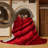 Machine Washable Oweda Red Velvet Rope Posh & Luxe Solid Color Rug in Red – Red Binding-1175933549