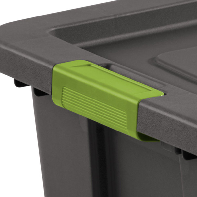 Sterilite Latching Tuff1 Stackable Storage Tote Bin w/ Latch Lid, 4-Pack, 120 Quart