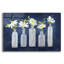 Art mural en verre épique «Daisies In A Row» par Mollie B., 16 po x 12 po