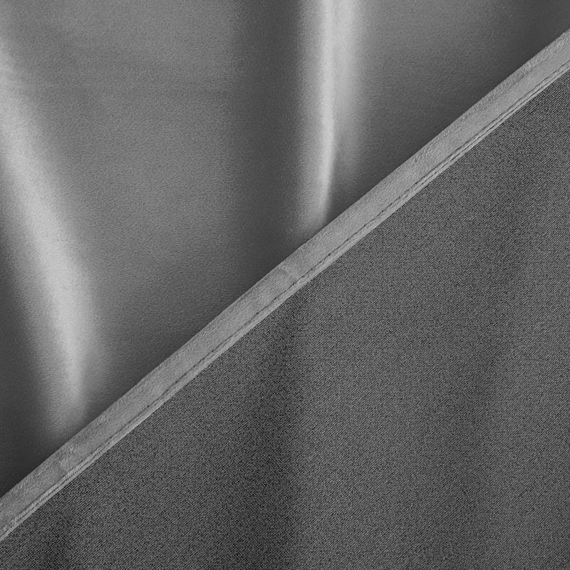 Thermal Velvet Curtains with Eyelet Ring Top - Blackout Crushed Velvet Drapes Pair, Grey, 228cm Width x 228cm Drop