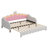 Extending Daybed With LED Lights, Modern Upholstered Princess Daybed With Crown Headboard-1644539088