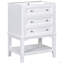 Meuble-lavabo 24 po avec lavabo, armoire de rangement avec tiroir et tablette ouverte, cadre en bois massif