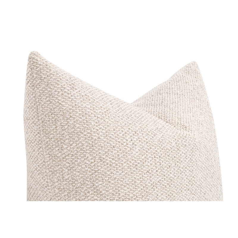 Beige 22" Square Linen Performance Pillow Set