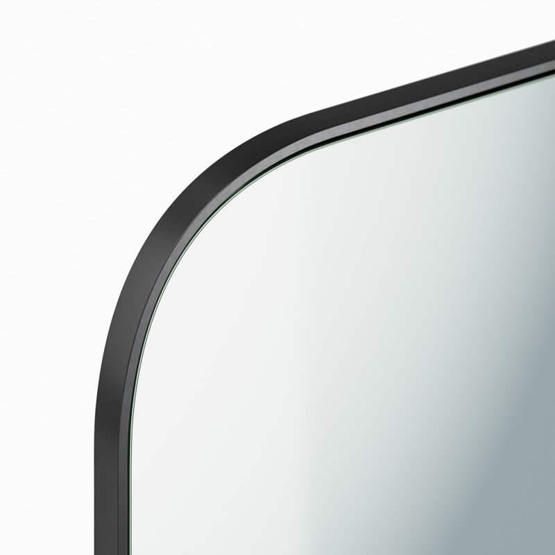 Amara Rectangle Mirror, Blackened Steel