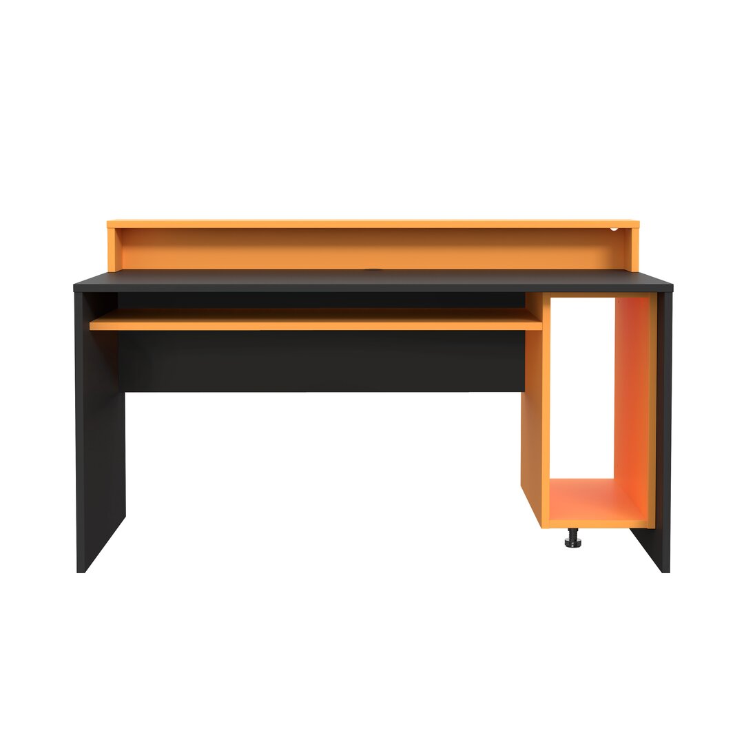 Bottorff Computer Desk black,brown,orange