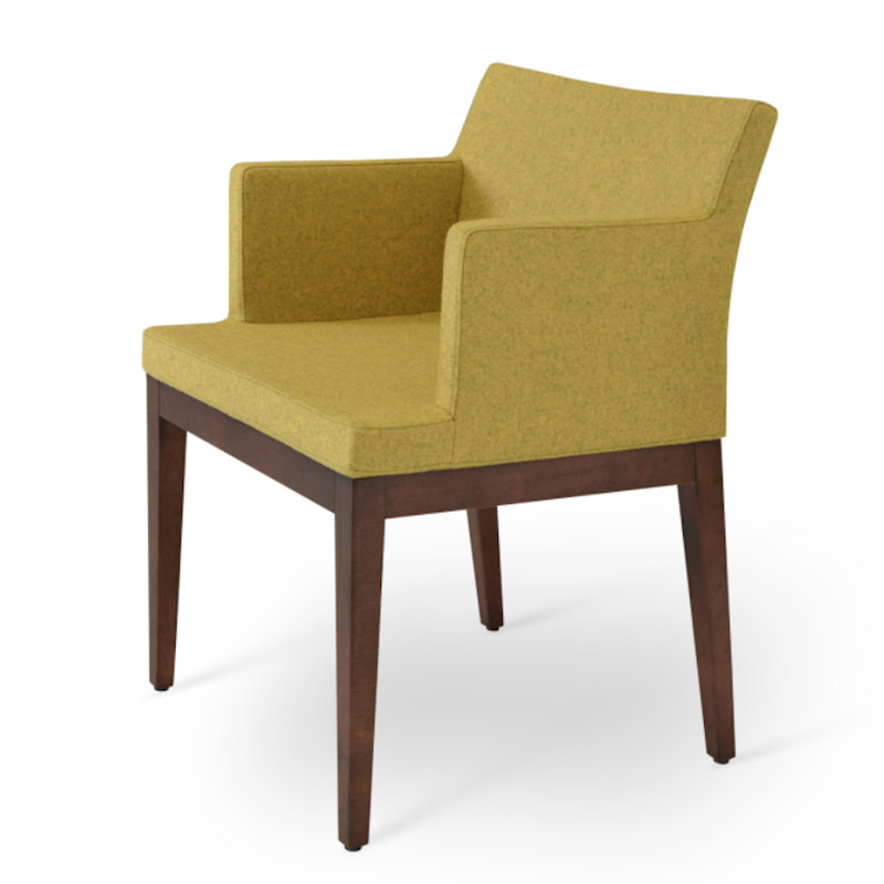 Fauteuil l 22 po Soho, Noyer, Gris foncé