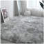 Tapis rayé à poils longs gris-1162248107