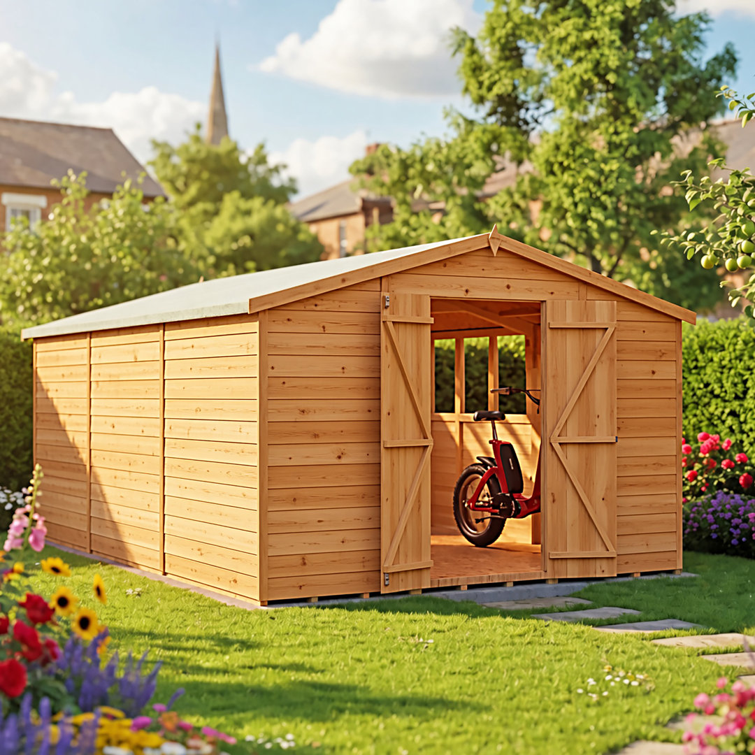 Garden Value Overlap 10 X 15 Apex Shed - Shire | TJ Hughes - Image 4