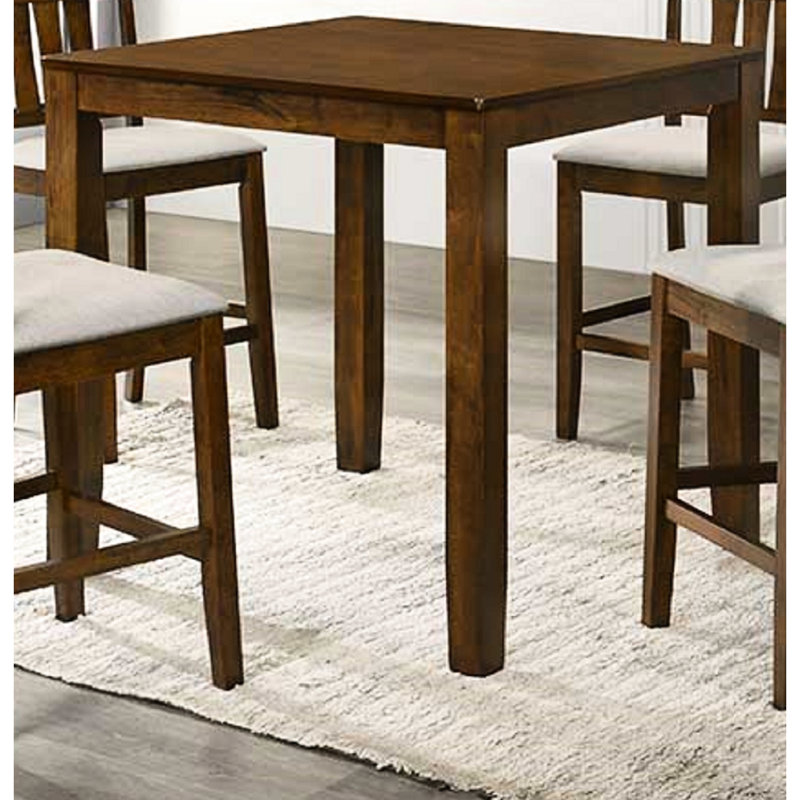 Table de salle à manger carrée à hauteur de comptoir de style cerisier, pouvant accueillir 4 cerisiers, solide et fiable