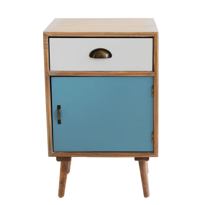 Elisheba 40cm W Manufactured Wood Bedside Table