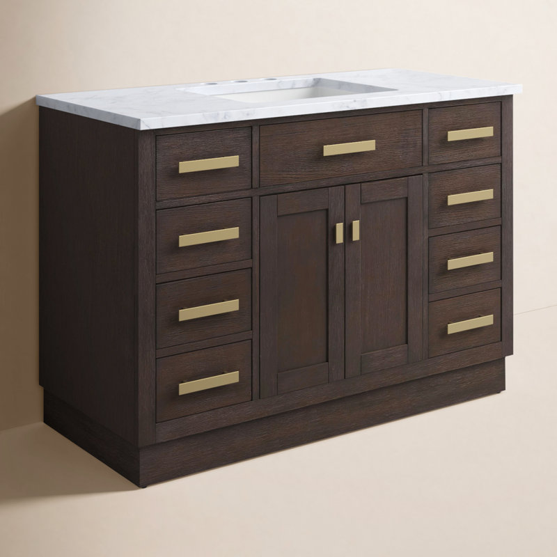 Argenta 48'' W Single Vanity, Brown Oak
