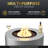 Rodeny 32"  Propane Gas Outdoor Alloy Steel With Concrete Style Fire Pit with Lid