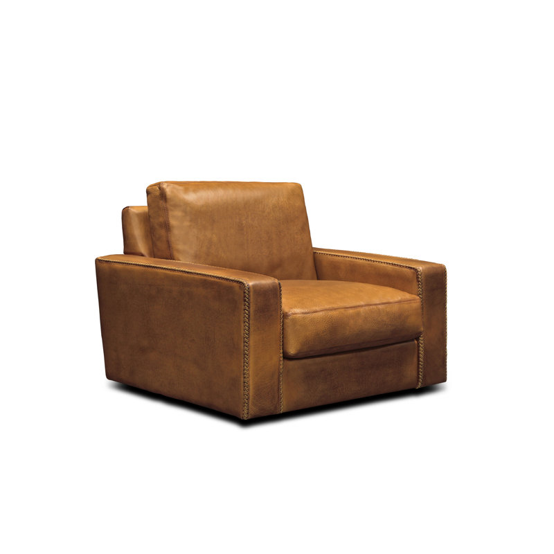 Urban Cowboy Leather Swivel Chair And A Half, Red Canyon (Legends), Espresso
