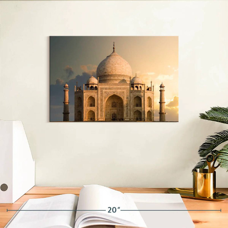 Lever de soleil sur le Taj Mahal, H 8 po x l 12 po