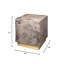 Cube Vellum Side Table, Warm Grey