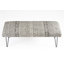 Benches Modern Boho Grey/Ivory Floral / Flower Handmade Upholstered Bench