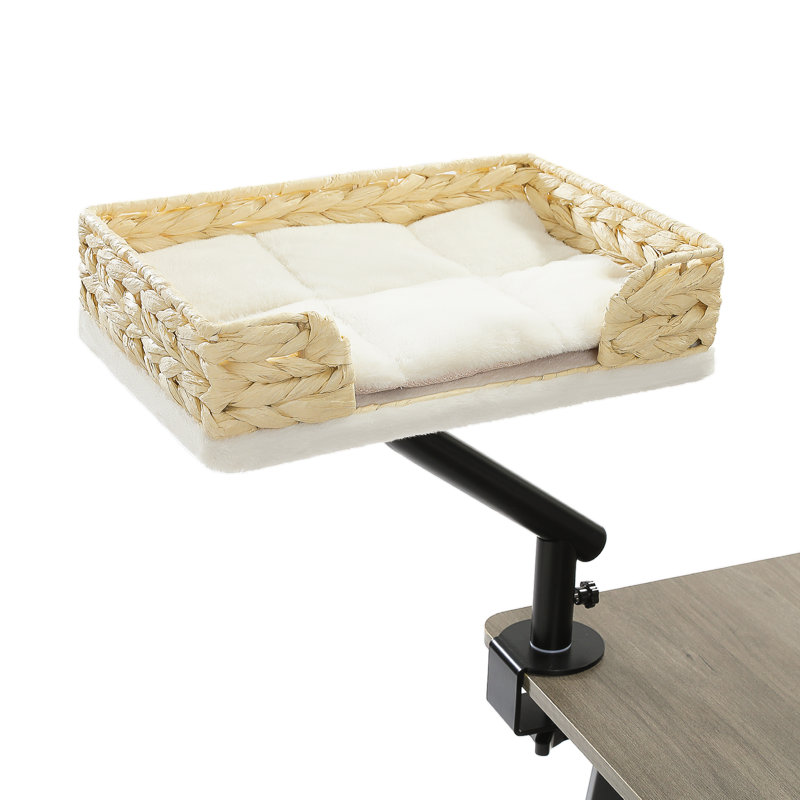 360° Rotating Rattan Desktop Cat Hammock