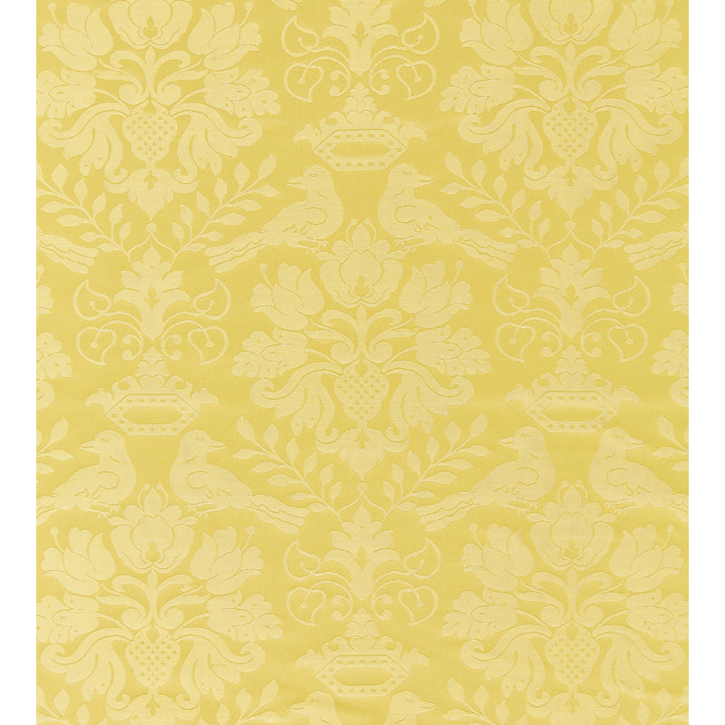 Love Bird Silk Fabric, Butterscotch