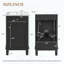 Meuble-lavabo sur pied avec lavabo en céramique, porte à fermeture amortie et tablette réglable, style français, noir-1803860440