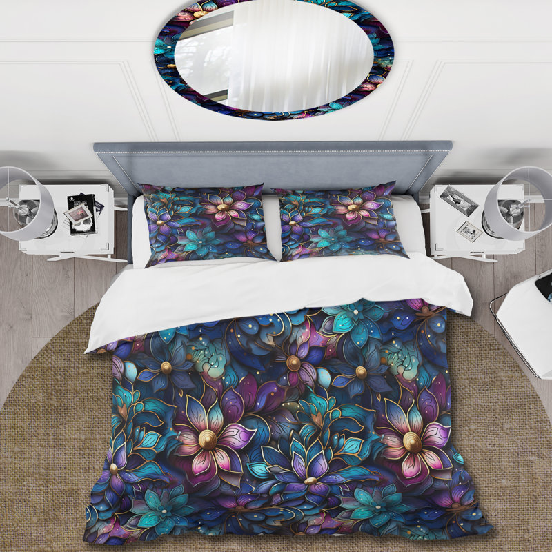 Motif marocain Boho II - ensemble de housse de couette à motif cachemire - microfibre de polyester