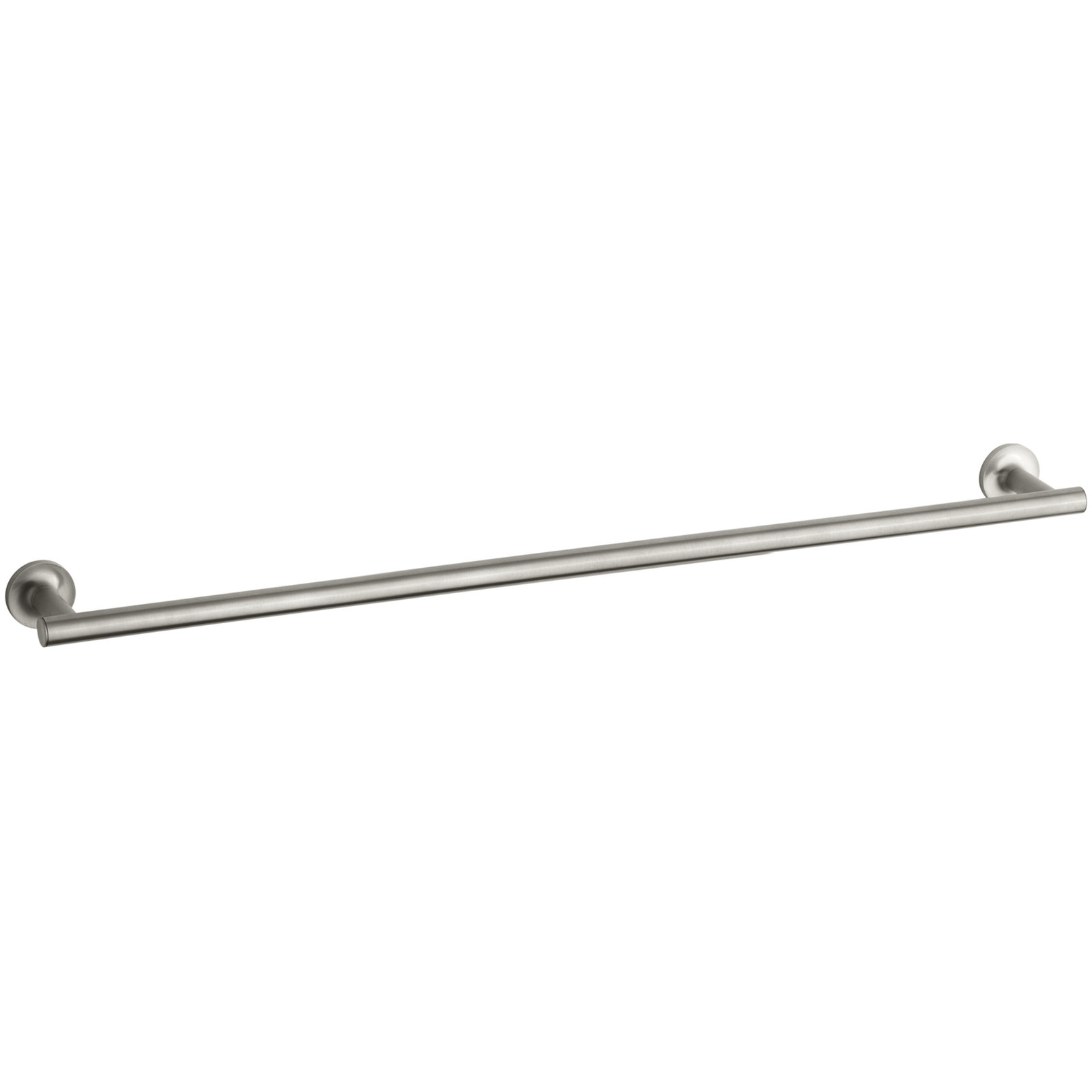 Purist 30" Wall Mounted Towel Bar, Brushed Chrome, 1.88" H x 30" L x 3.25" D