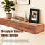 Manteau de cheminée en bois rustique 60 "- Tablette flottante murale pour la décoration du salon-173036701-173036698
