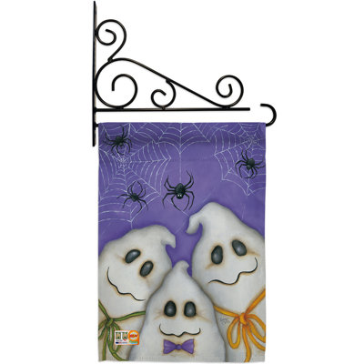 Double Sided 18.5'' H x 13'' W Polyester Halloween Flag Set
