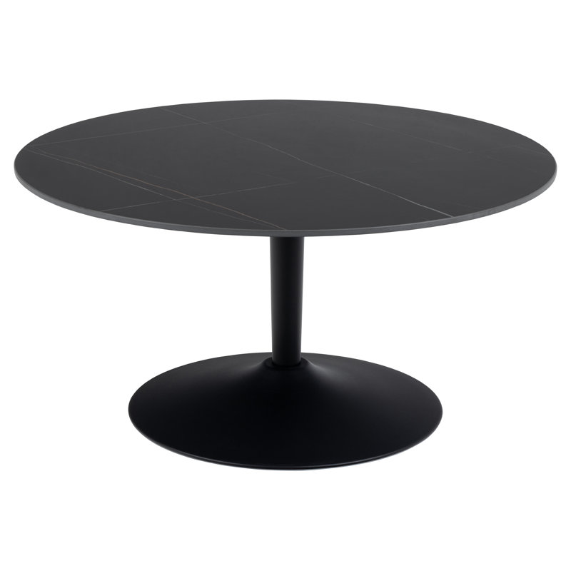 Oyalowo Trumpet Coffee Table, Black, 45cm H x 90cm W x 90cm D