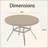 Outdoor Round Patio Dining Table For 4-6, All Weather Metal Dining Table With Umbrella Hole For Deck Lawn Garden Backyard-101445961