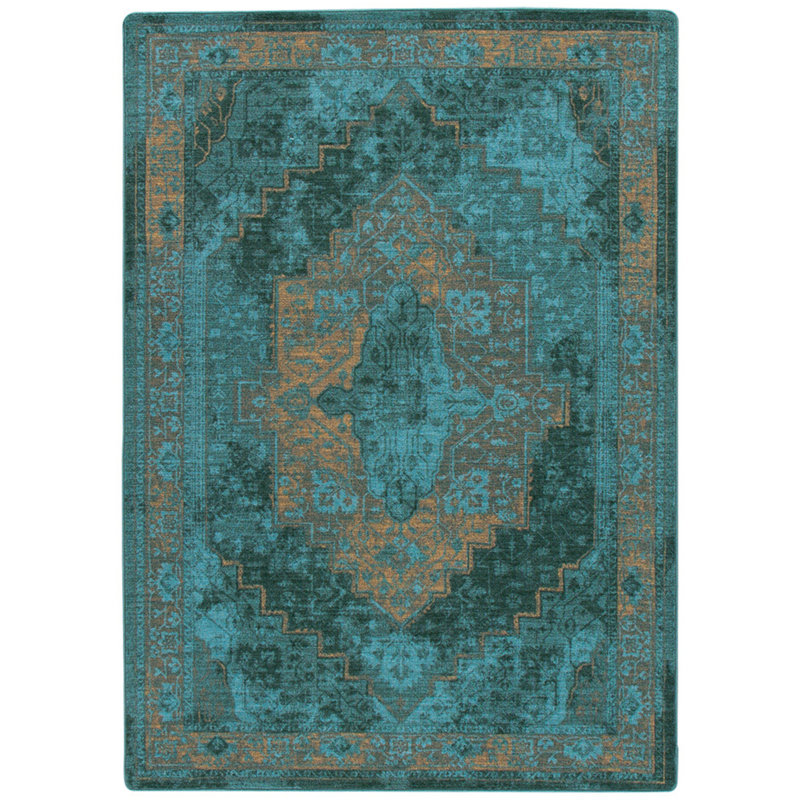Goutier Saxon Peacock Oriental Area Rug, Rectangle 3'10" x 5'4"