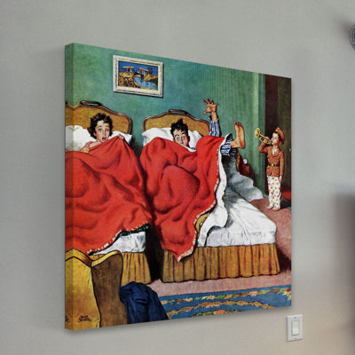 'Parents' Reveille by Amos Sewell - Wrapped Canvas Painting