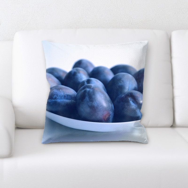 Coussin décoratif prune