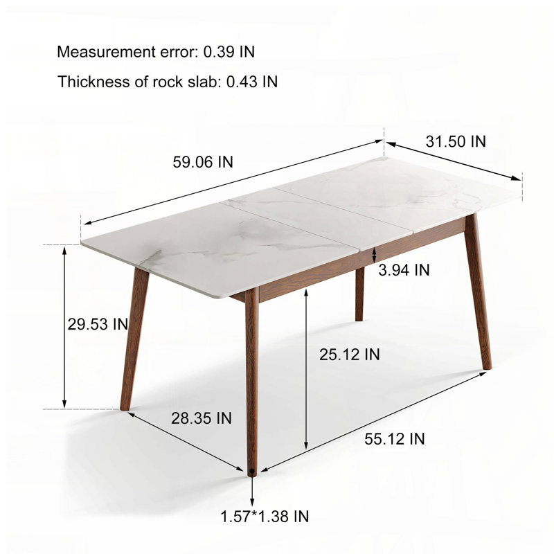 Extendable Solid Oak Dining Table for 6-8 People
