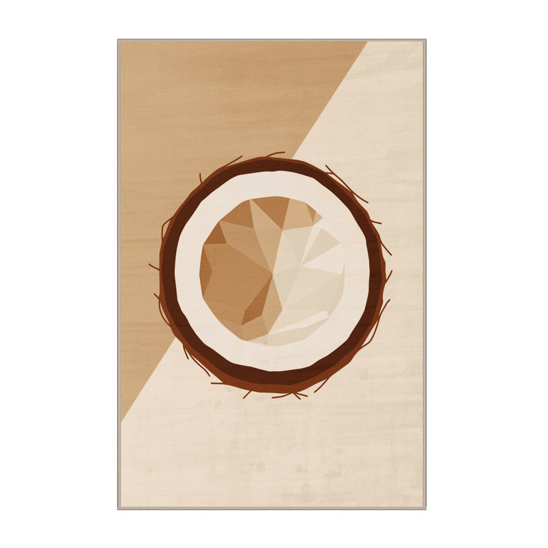 Machine Washable Easton Coconut Modern Solid Color Rug in Beige – Beige Binding, 2x5
