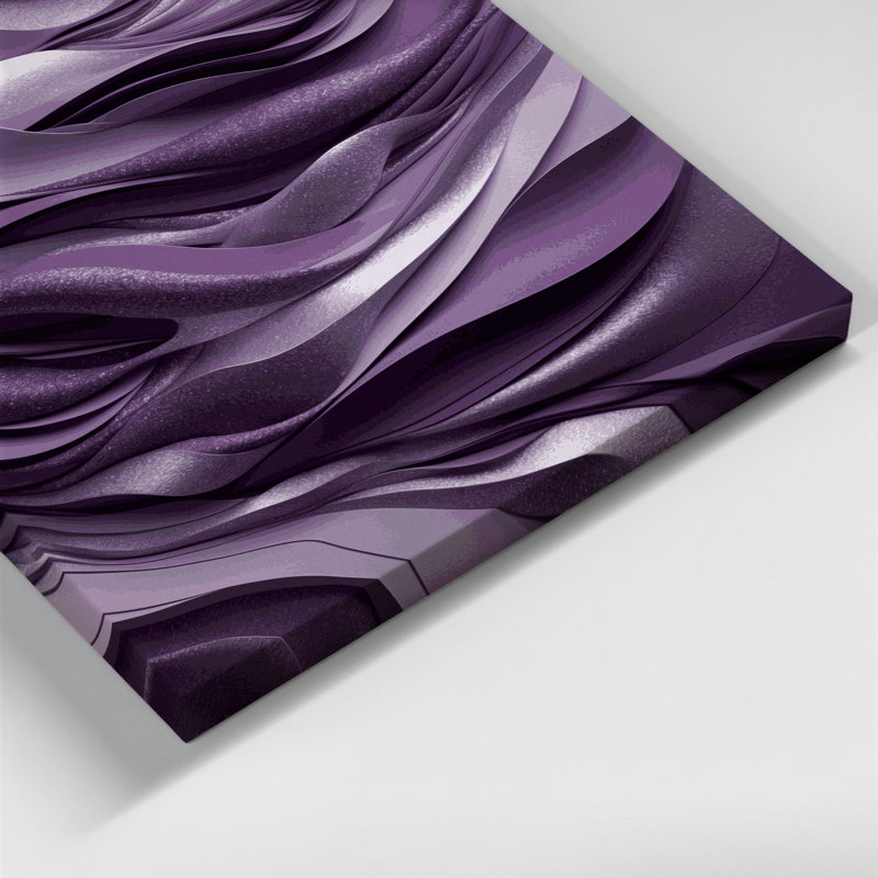 «Abstract Landscape 61», art mural sur toile mauve, H 24 po x l 20 po