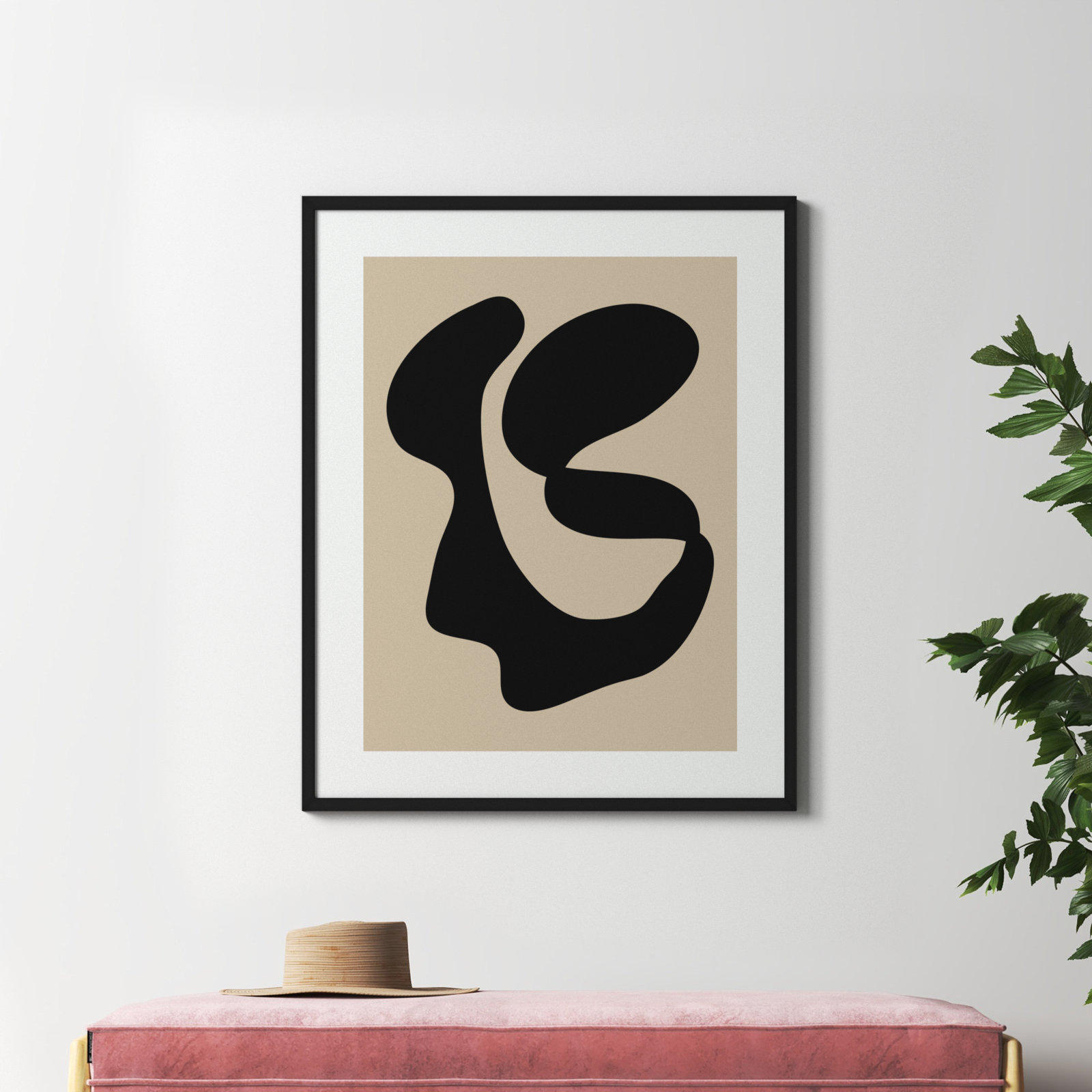 Abstract 10 by Beth Vassalo, Black Framed, 41.25" H x 33.25" W x 0.8" D