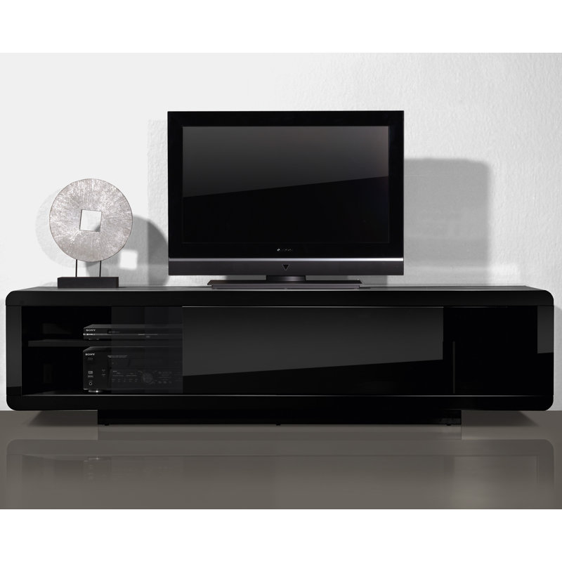 Highgloss Unfinished TV Stand, Black