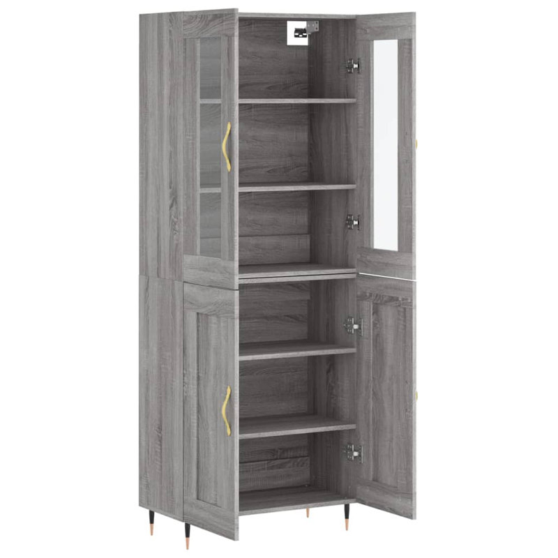 Ilano Display Cabinet, Grey Sonoma