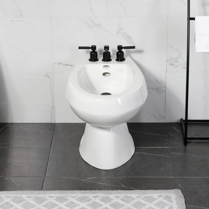 Robinet de bidet vertical espacé Kaiser, Chrome poli