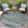 Machine Washable Indoor/Outdoor Xhevrie Aqua Rug