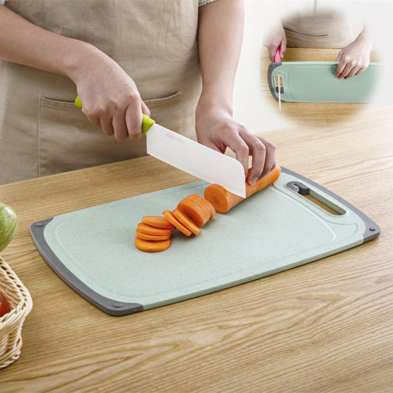 Planches à découper de sarrasin de mise à niveau pour cuisine Va-et-vient très grand, Green