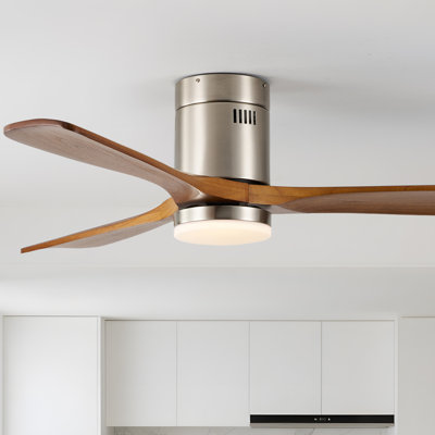 Ferme moderne de 52 po Ventilateur de plafond encastré avec lumières et télécommande