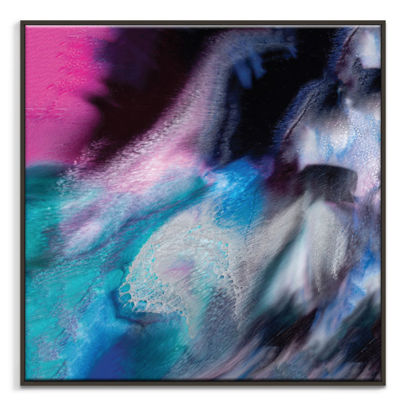 Olivia Collins - Painting on Canvas, 41cm H x 41cm W, Black