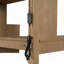 Lit mezzanine simple en bois avec bureau intégré, DEL, tablettes de rangement, armoires et escalier, noyer-1597168019