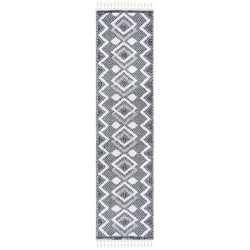 Weidman Moroccan Tassel Shag Performance Southwestern Rug, Runner 2'2" x 9'