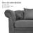 Fynlie 83.1" Wide 3-Seater Chesterfield Sofa, Rolled Arm Velvet Couch with Tufted Back-1726962756