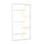 Bibliothèque industrielle à 6 tablettes, structure en bois pour le bureau et les espaces de vie, structure solide blanc / jaune, pièces de style-126060772