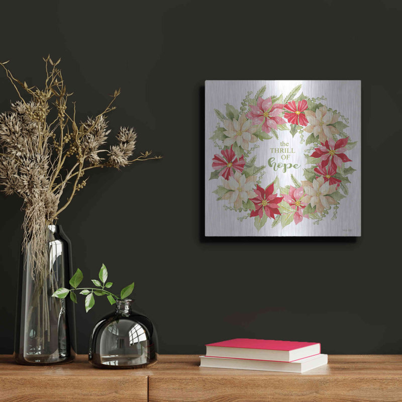 «The Thrill of Hope Wreath» par Cindy Jacobs, art mural en métal, H 12 po x l 12 po